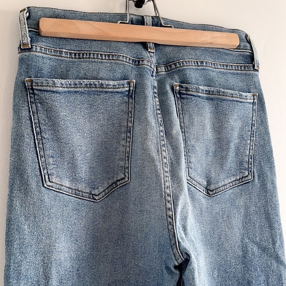 Agolde Nico Embark Distressed High Waist Button Fly Slim Denim Jeans 28 - Picture 10 of 16